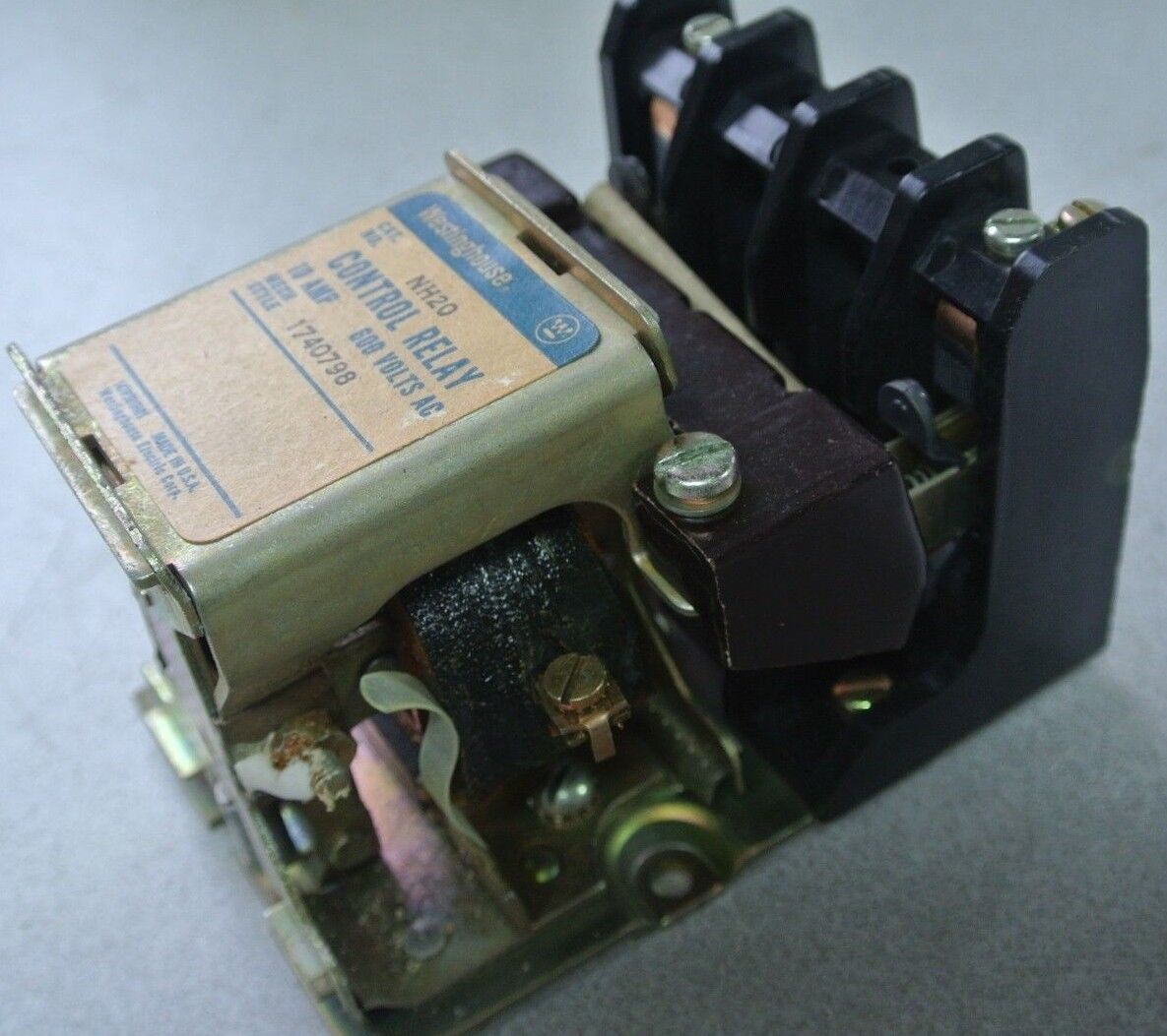 WESTINGHOUSE NH20A CONTROL RELAY - 600V, 10A - 120V COIL - NEW SURPLUS - NH20