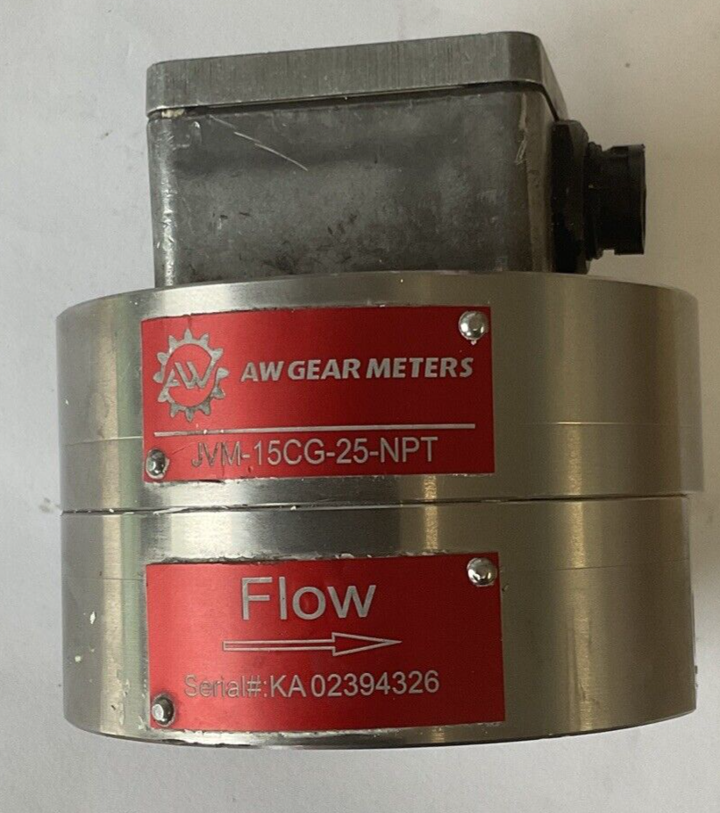 AW GEAR METERS DH-B JVM-15CG-25-NPT FLOW METER 10-28VDC