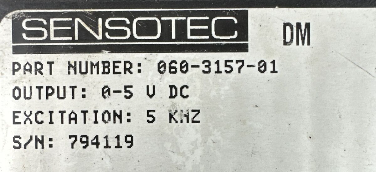 SENSOTEC 060-3157-01 SIGNAL CONDITIONER OUTPUT 0-VDC MODEL DM