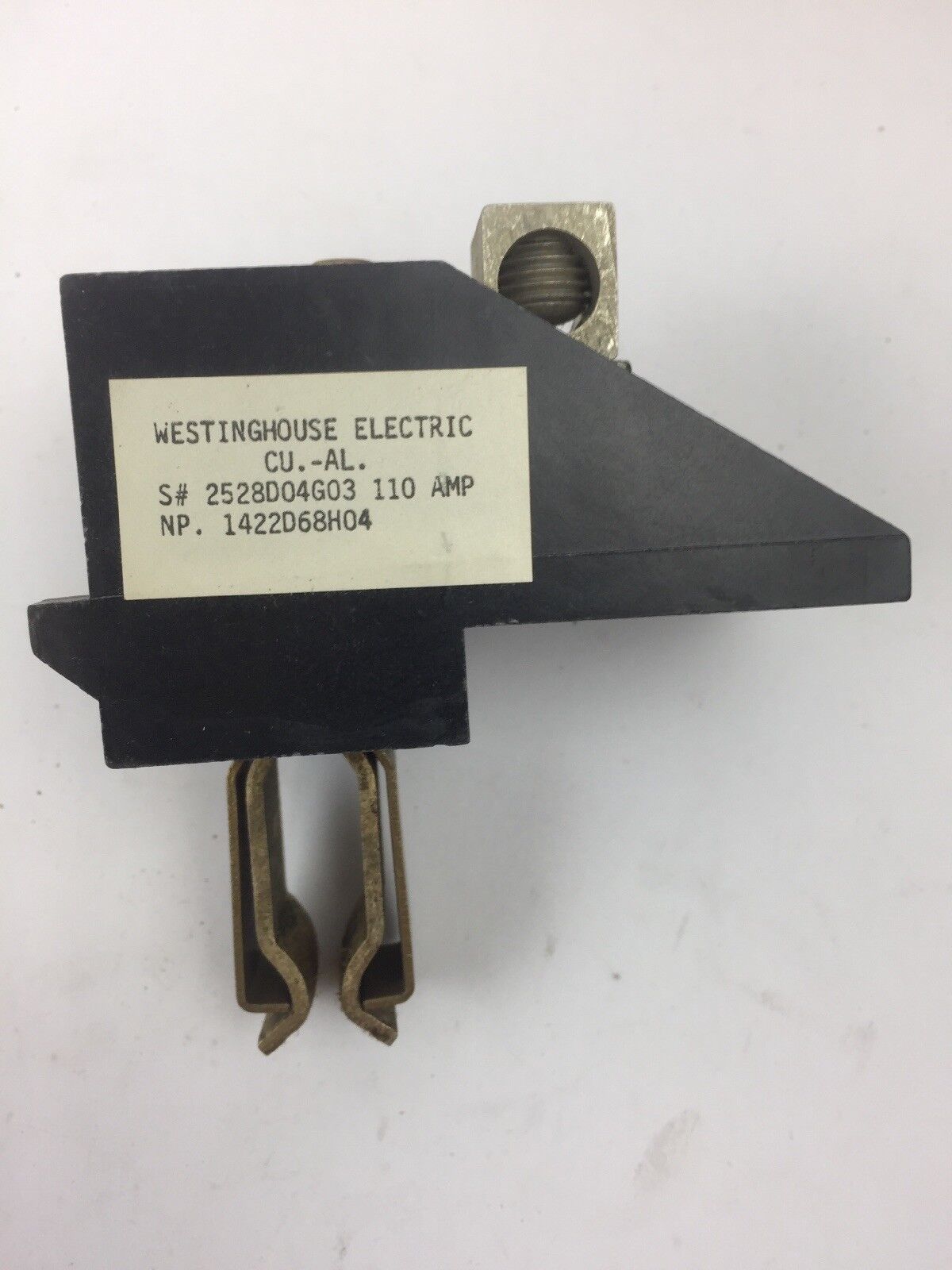 WESTINGHOUSE 2528D04G03 BUS DUCT NEUTRAL STAB 110 AMP 300 VAC