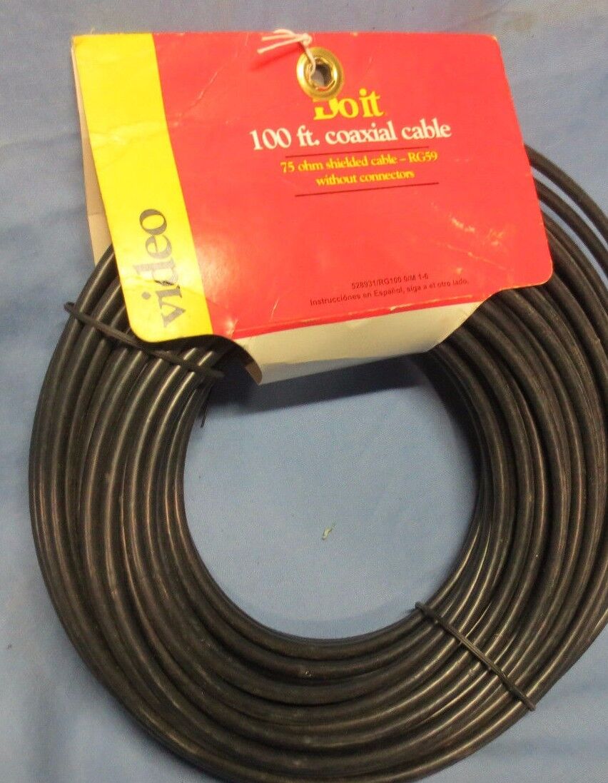 DO IT RG100 100-FT. RG59 COAXIAL CABLE - VIDEO - NO CONNECTORS - NEW