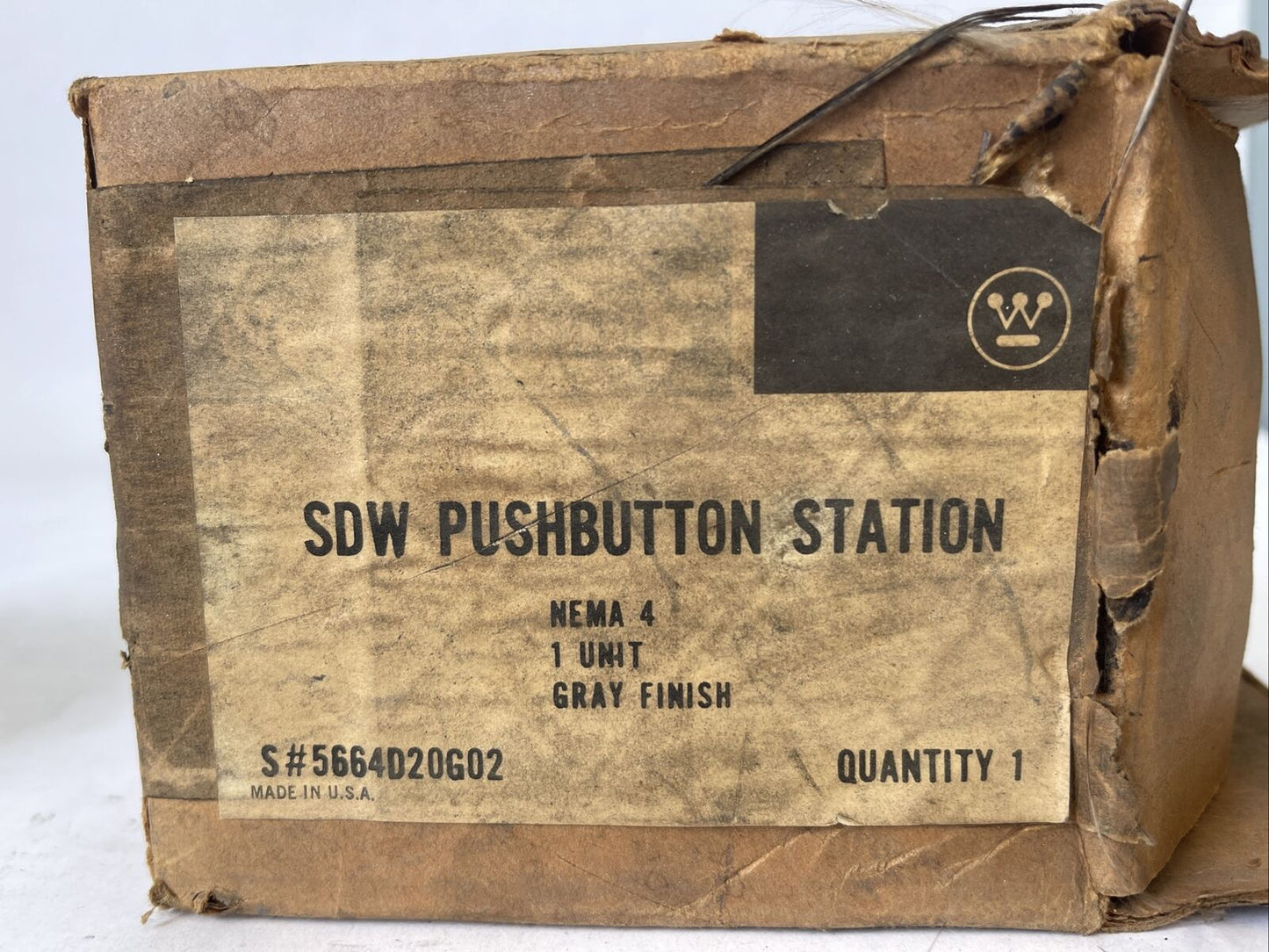 WESTINGHOUSE 5664D20G02 SDW PUSHBUTTON STATION 600V AC/DC NEMA 4 STANDARD DUTY
