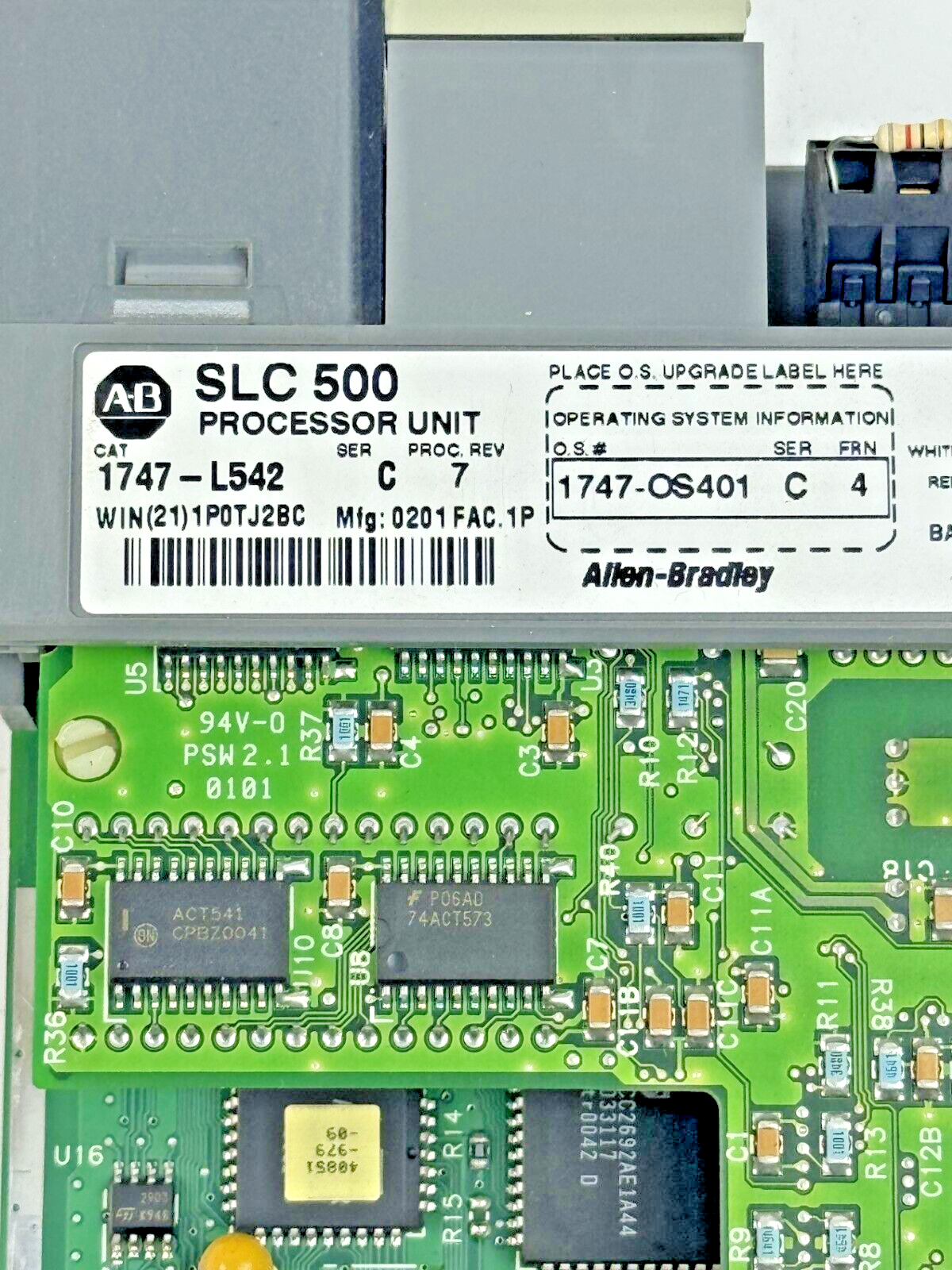ALLEN-BRADLEY - 1747-L542 SER. C REV. 7 FRN: 4 - SLC 500 CPU PROCESSOR *NO DOOR*