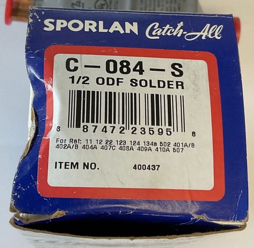 SPORLAN C-084-S CATCH-ALL FILTER-DRIER 1/2 ODF SOLDER