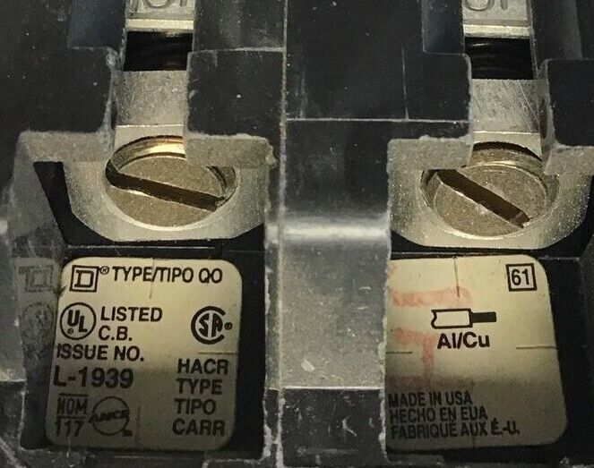 SQUARE D QO240 CIRCUIT BREAKER 40A 120/240VAC 2POLE