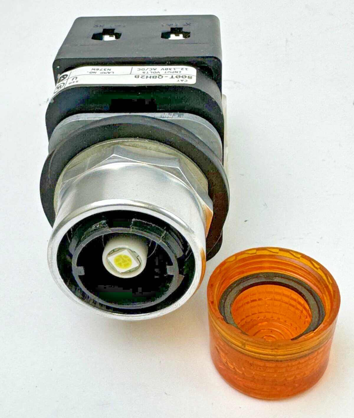 ALLEN-BRADLEY - 800T-QBH2B SER. U -ORANGE LED MOMENTARY PUSH BUTTON W/800TC-N374