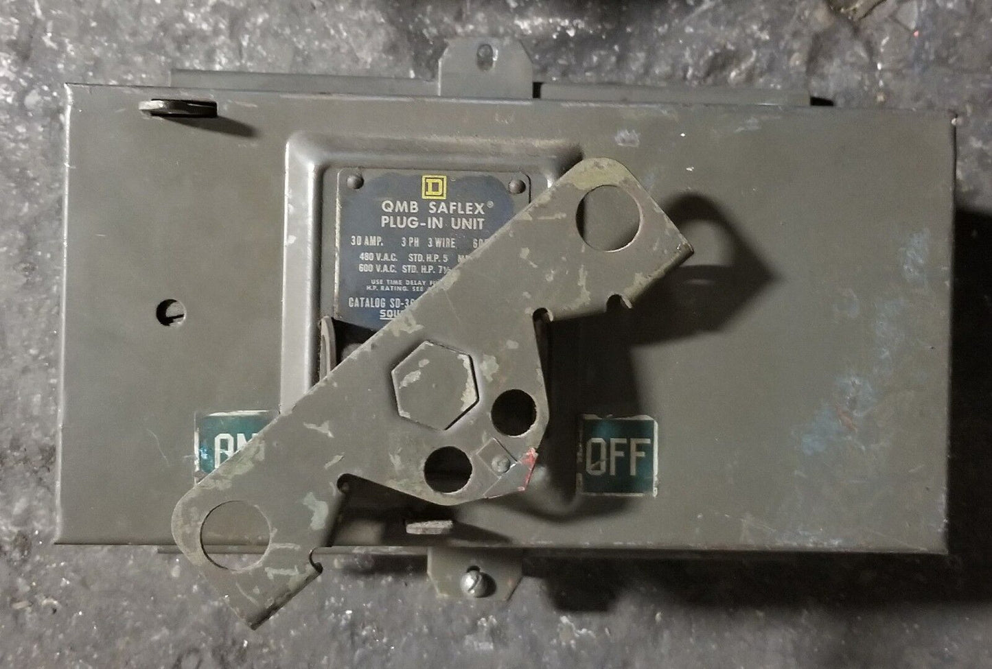 Square D SD-3603 30 Amp 600 VAC QMB Saflex Plug-In Unit 3 Phase 3 Wire SD3603
