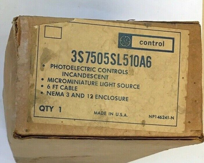 GENERAL ELECTRIC 3S7505Sl510A6 PHOTOELECTRIC CONTROLS 6FT