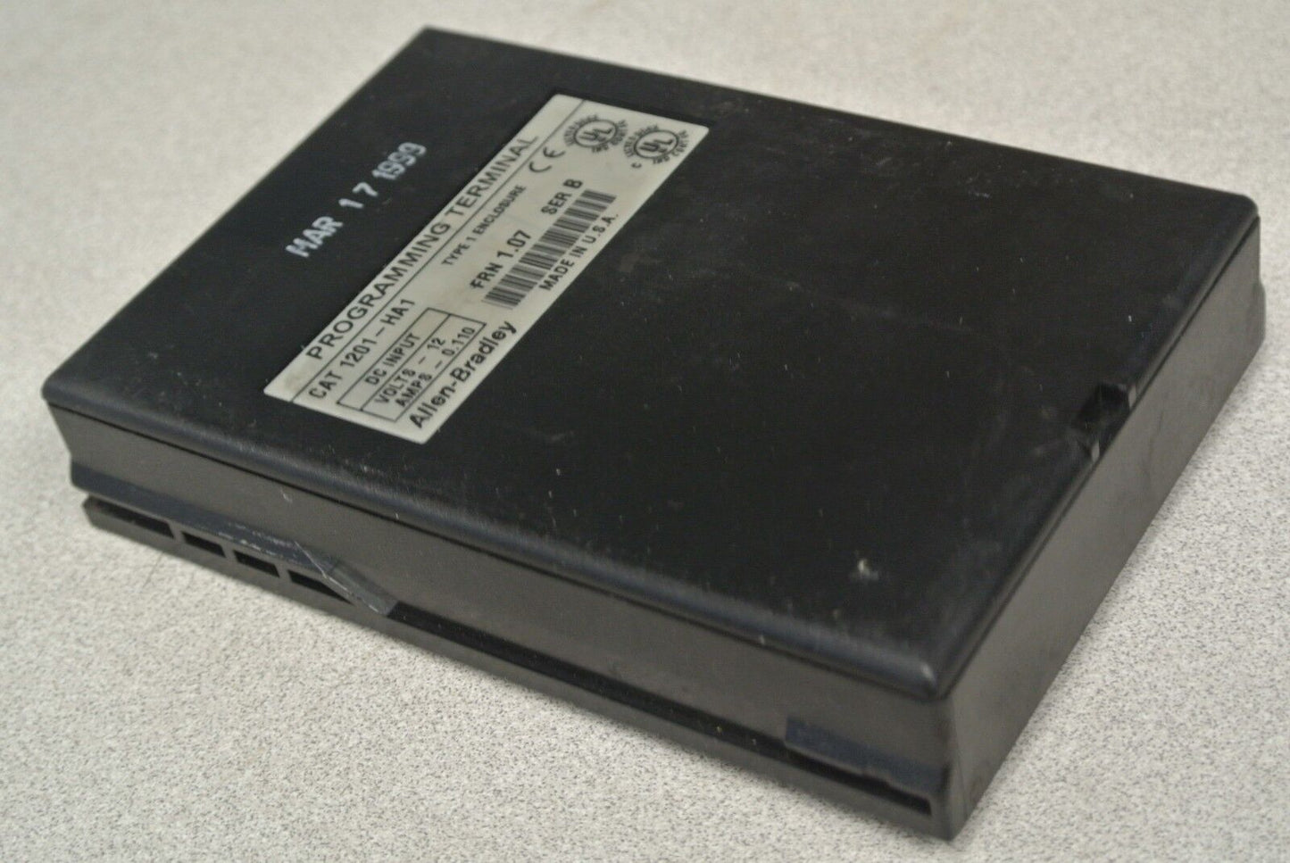 ALLEN-BRADLEY 1201-HA1 / Ser. B / FRN 1.07 / PROGRAMMING TERMINAL / 12V / 0.110A