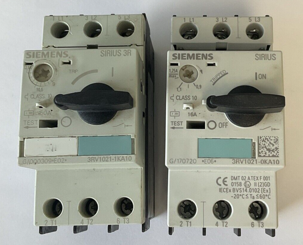 SIEMENS 3RV1021-0KA10,3RV1021-1KA10 MOTOR CONTROL 600V****LOTOF2***