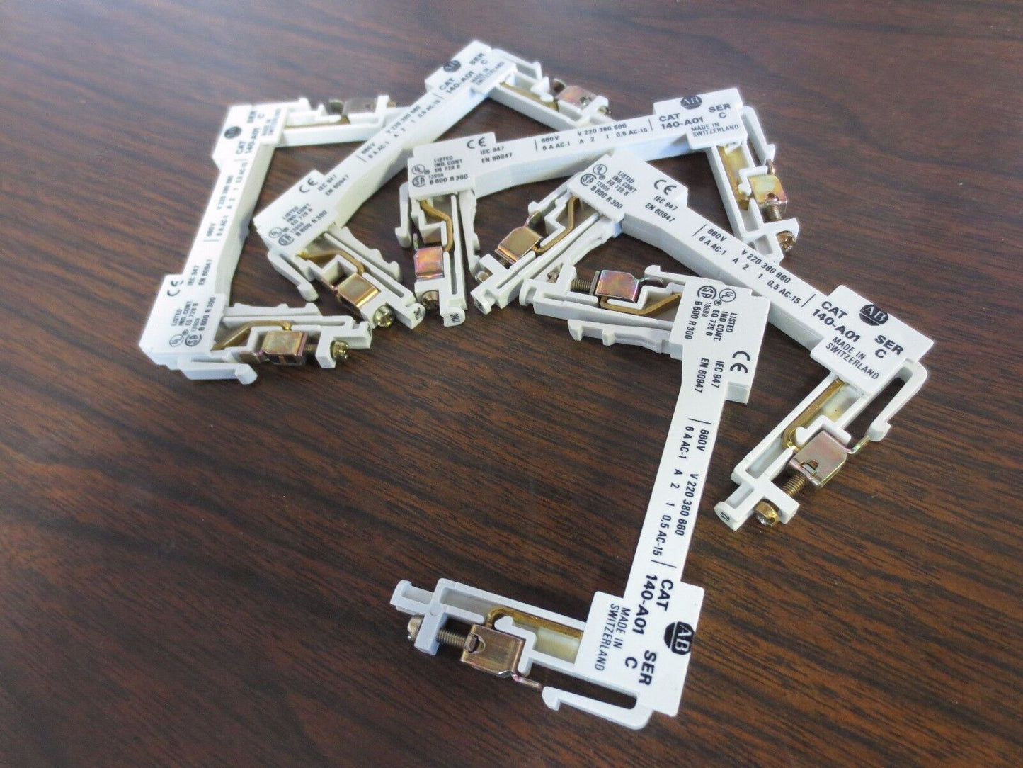 ALLEN-BRADLEY 140-A01 Ser. C - AUXILIARY CONTACT MOUNT - NEW SURPLUS, LOT of 3