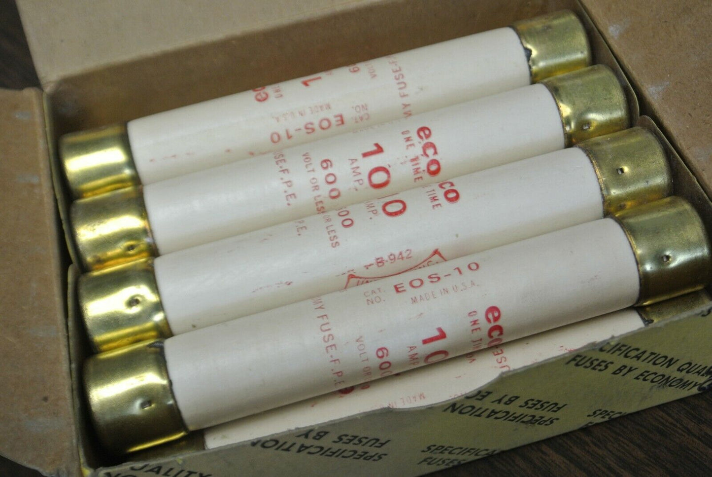 LOT of 9 / ECO / ECONOMY EOS10 ONE-TIME FUSE / 10A / 600V NEW SURPLUS