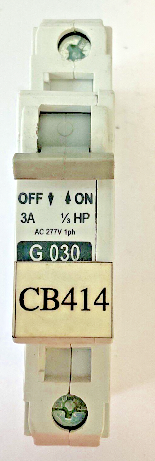 ALLEN BRADLEY 1492-CB1 G030 CIRCUIT BREAKER 3A SER.C 1/3HP 277VAC 1PH**LOTOF4**