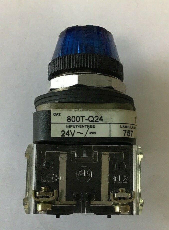 ALLEN BRADLEY 800T-Q24 BLUE LENS 30MM PILOT LIGHT 24VAC/DC SERIES T