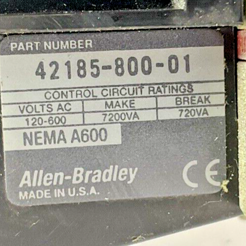 ALLEN BRADLEY 505-AOD STARTER SER.C CB236 COIL W39 HEATERS W/595-AB