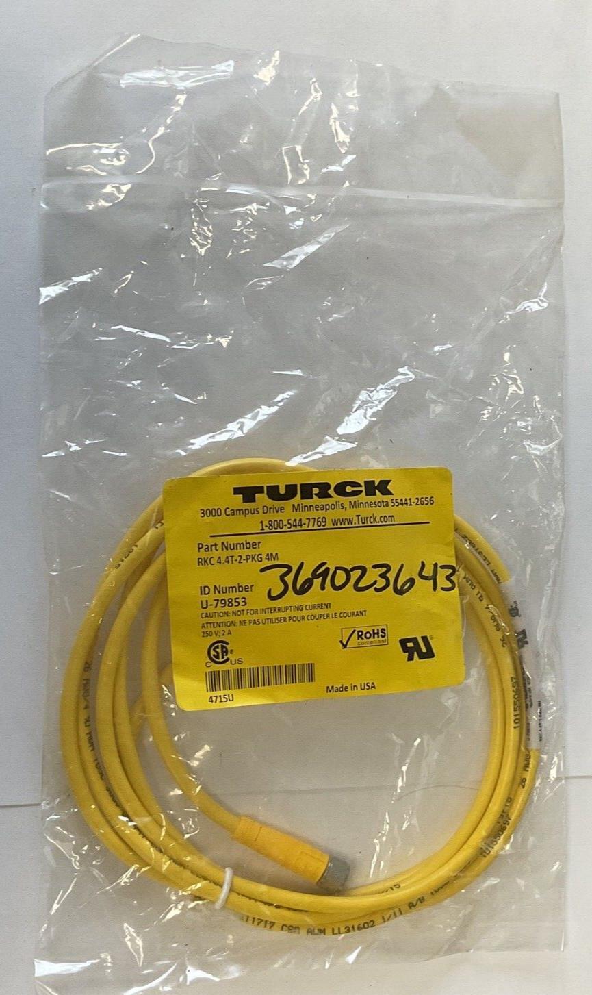TURCK RKC 4.4T-2-PKG 4M CORDSET 250V 2A