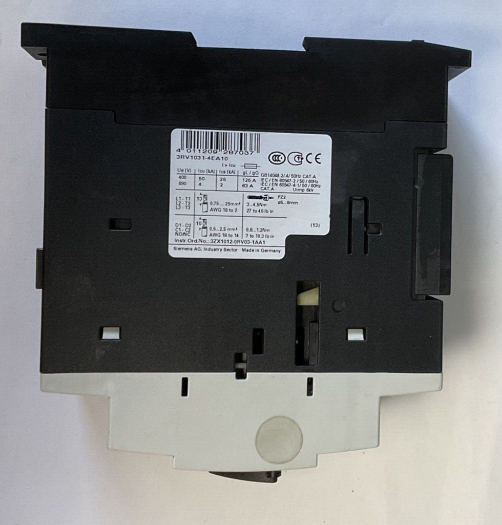 SIEMENS 3RV1031-4EA10 MOTOR STARTER 50/60HZ 600V 22-32A 6KV 125A