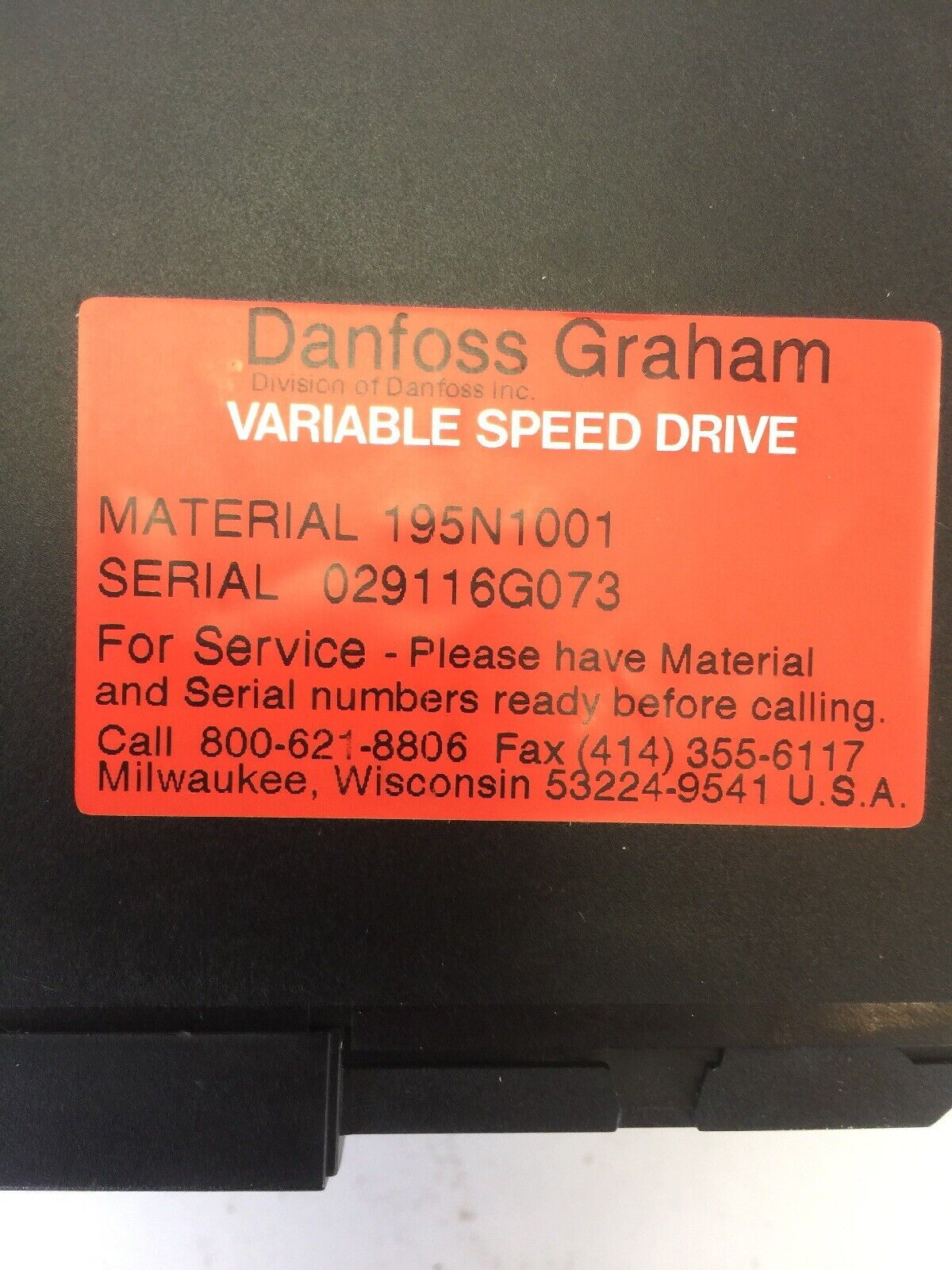 DANFOSS VLT 2800 195N1001 VARIABLE SPEED DRIVE, 3X380-480V- 50/60HZ-1.6A