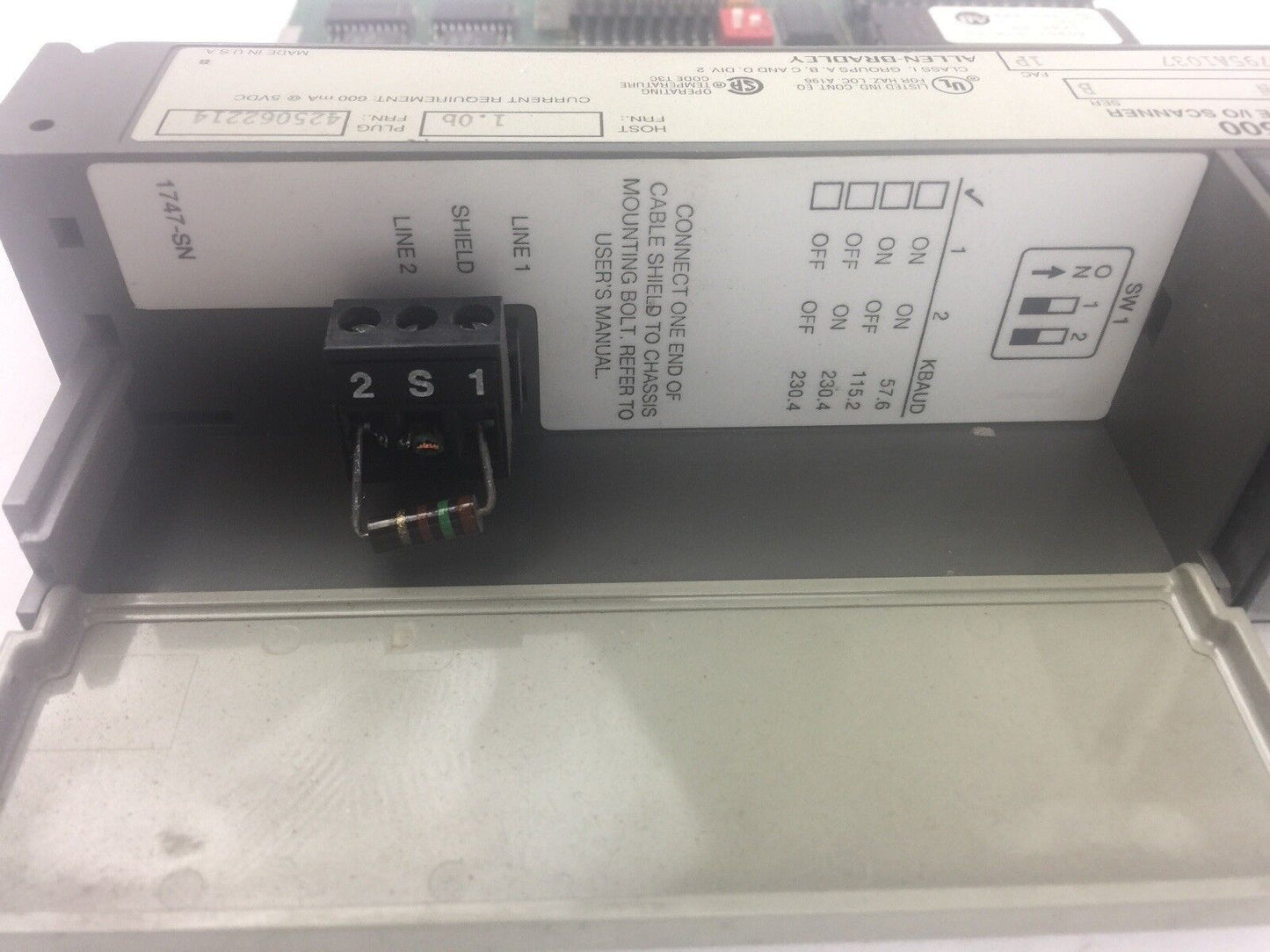 ALLEN BRADLEY 1747-SN REMOTE I/O SCANNER MODULE SER B