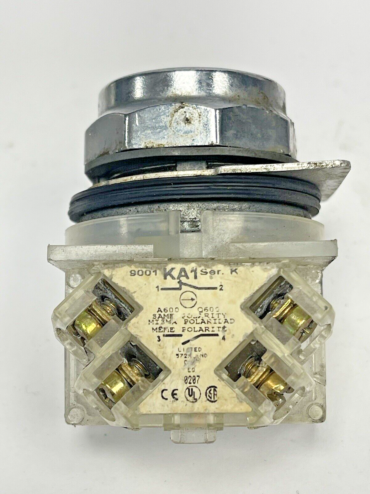 SQUARE D - 9001 KA1 - SERIES K - CONTACT BLOCK WITH GREEN PUSH BUTTON START