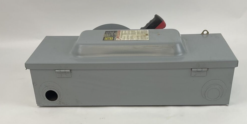 SQUARE D H363 SAFETY SWITCH SER.F05 100A 600VAC FUSIBLE W/FRS-R-100 FUSES