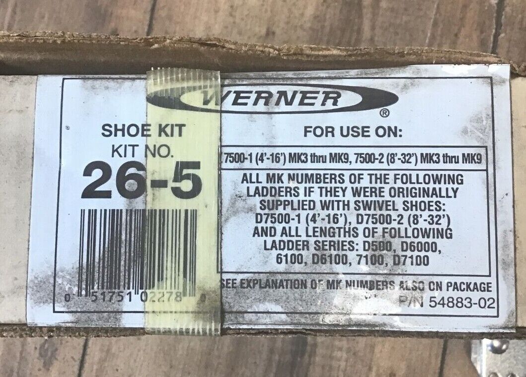 WERNER 26-5 SHOE KIT FOR LADDERS
