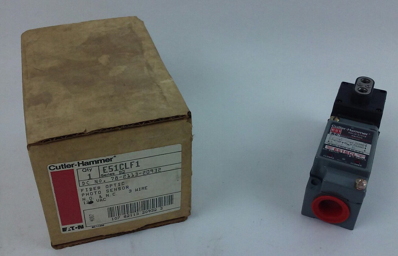 CUTLER HAMMER E51CLF1 Fiber Optic PHOTOELECTRIC SENSOR