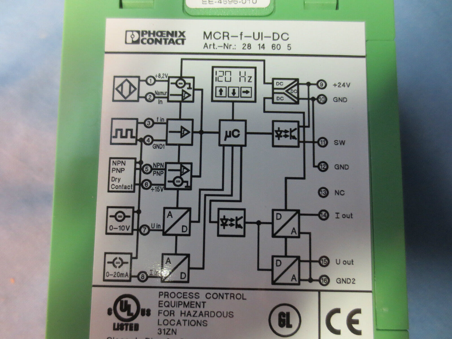 PHOENIX CONTACT MCR-f-UI-DC MCR FREQUENCY MEASURING TRANSDUCER, PROGRAMMABLE