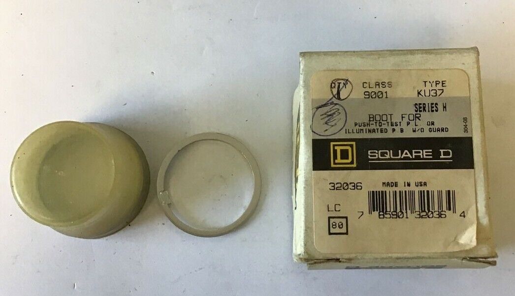 SQUARE D 9001 KU37 BOOT FOR PUSH TO TEST P.B. . ILL. W/O GUARD SER.H