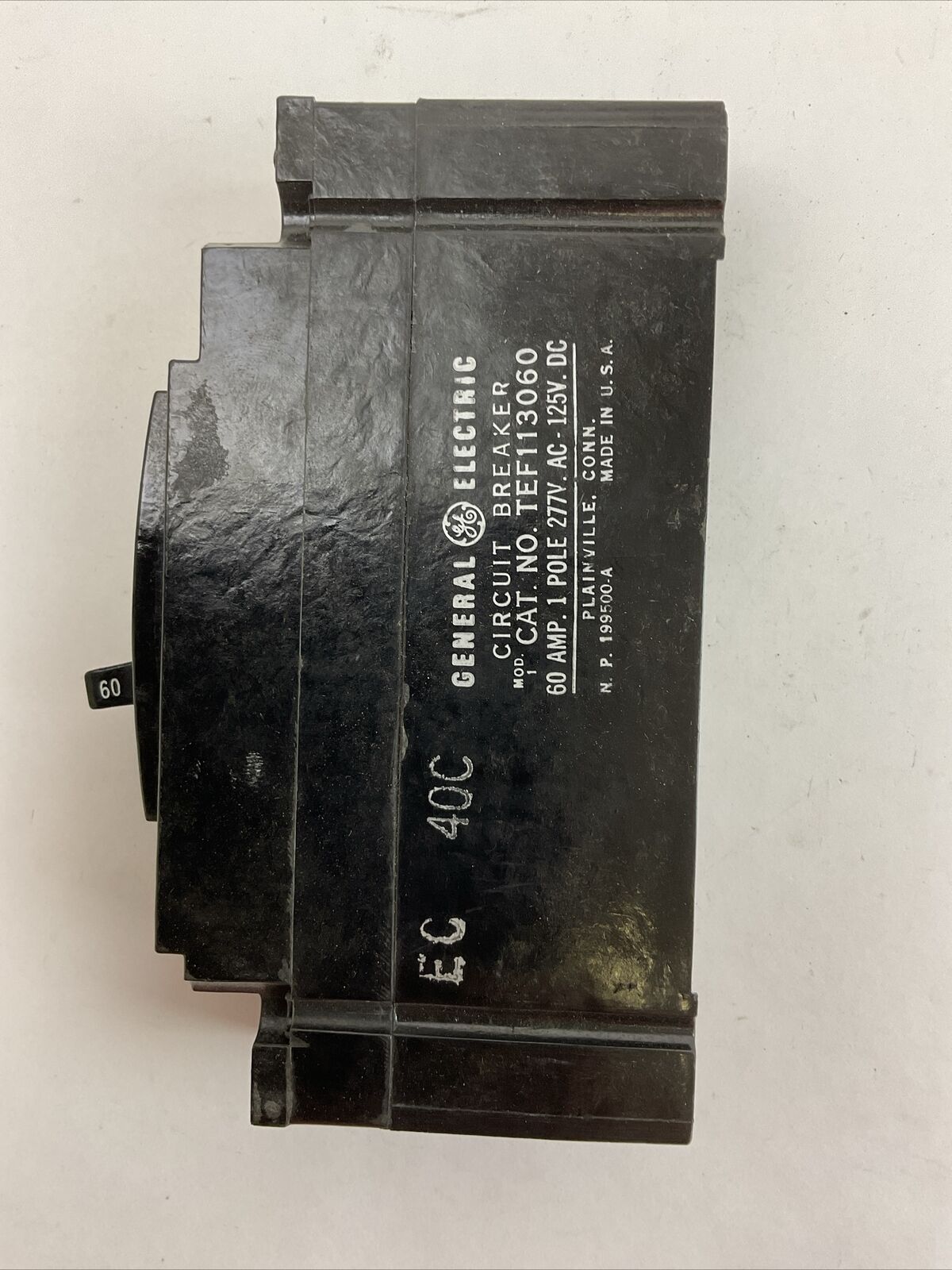 GE TEF113060 60AMP 277VAC 125VDC 1POLE MOD 1 CIRCUIT BREAKER