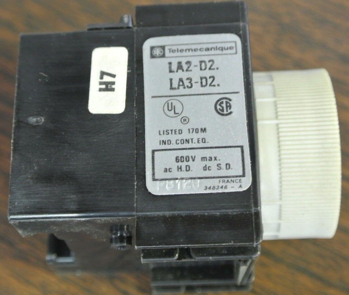 TELEMECANIQUE LA2-D22 H7 - TIME DELAY MODULE / TIMER - 0.1S-30S - NEW SURPLUS