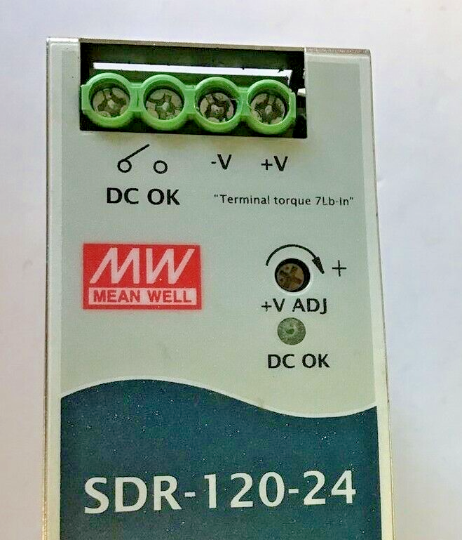 MEAN WELL SDR-120-24 POWER SUPPLY 100-240VAC 1.4A