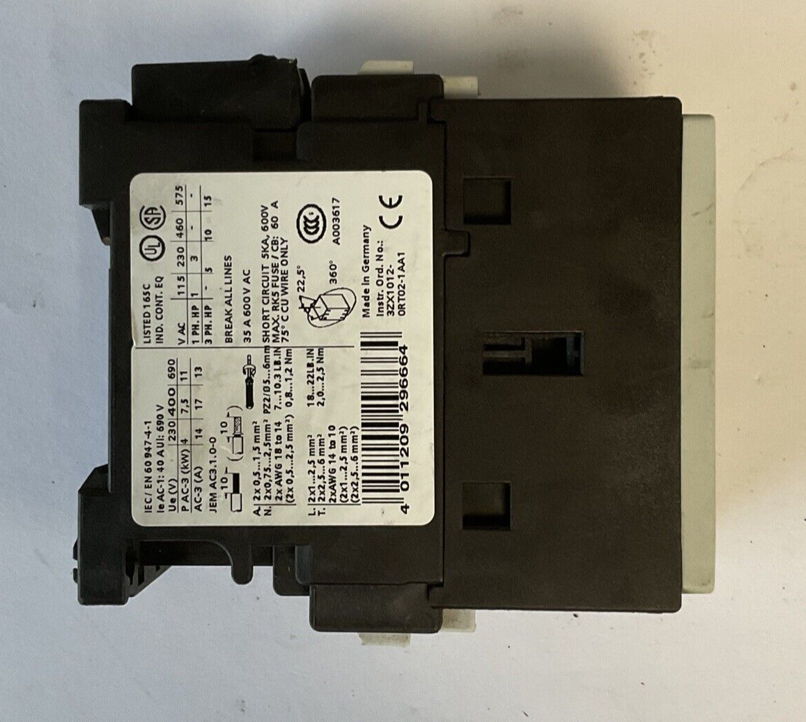 SIEMENS 3RT1025-1A..0 CONTACTOR 690V