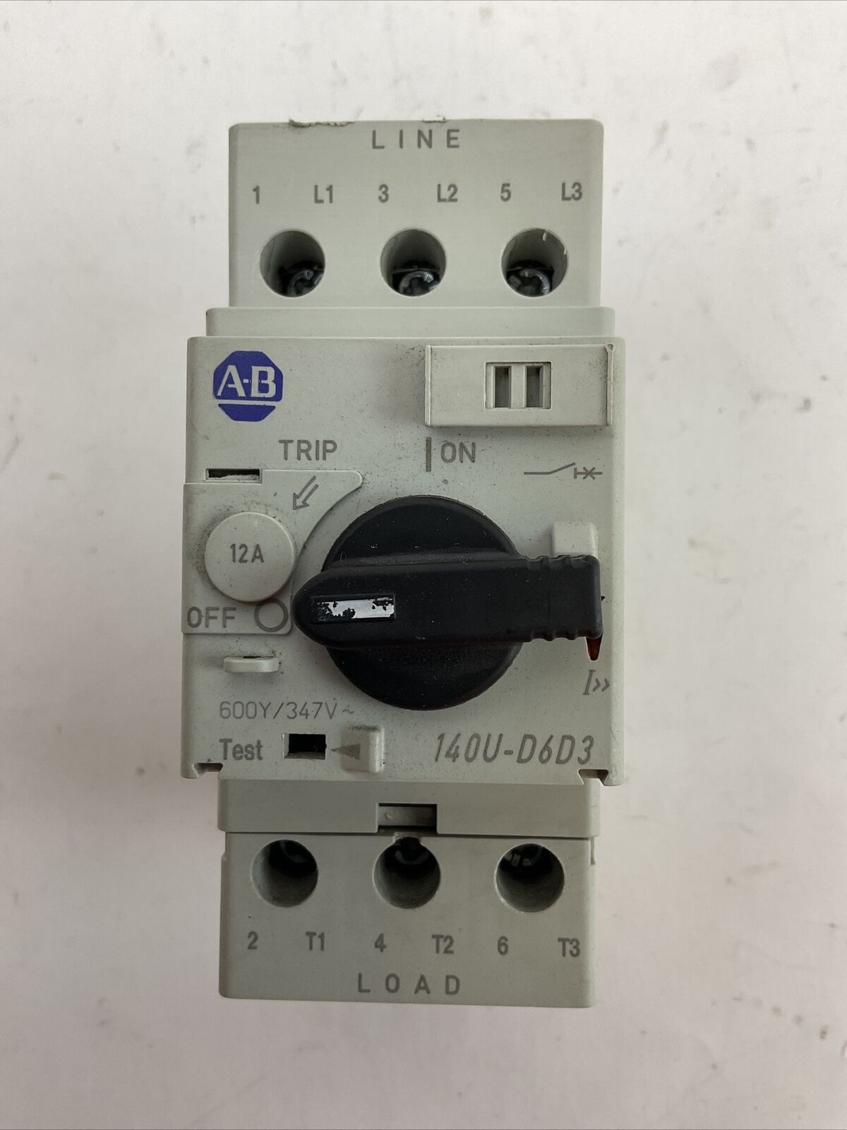 ALLEN BRADLEY 140U-D6D3-C12 MOTOR PROTECTOR SER C 12A 600Y/347VAC