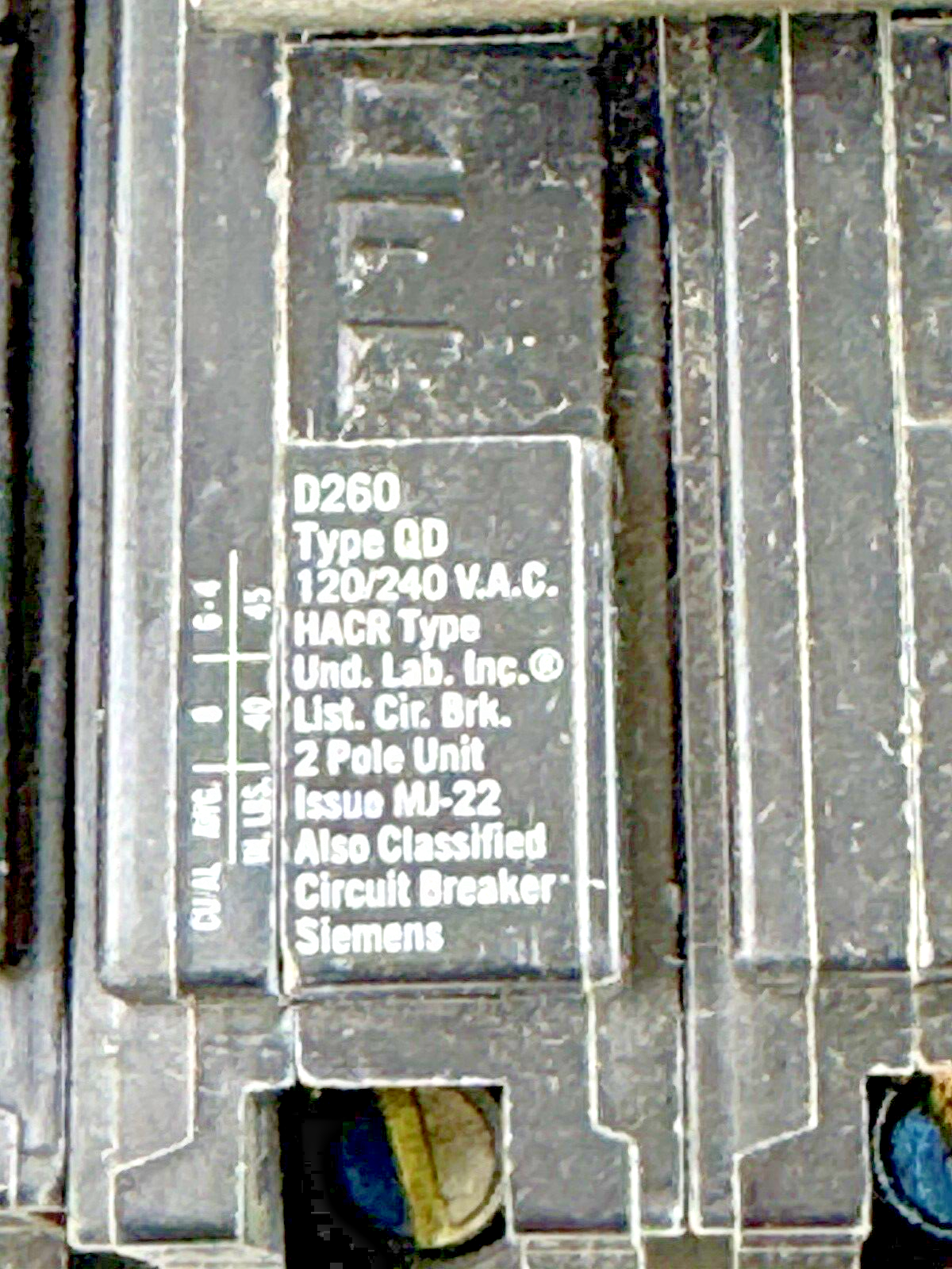 ITE / SIEMENS *BOX OF 3* - D260 - CIRCUIT BREAKERS-60A/2POLE/240VAC/TYPE QD/NEW
