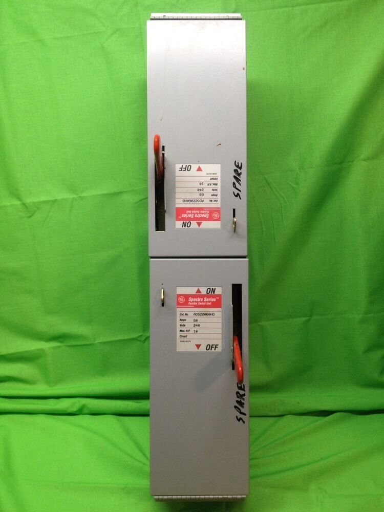 GE SPECTRA SERIES ADS22060HD 60A 240V 2PH FUSIBLE PANLEBOARD SWITCH