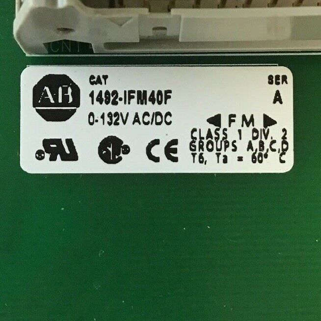 ALLEN BRADLEY 1492-IFM40F, INTERFACE MODULE, 40 POS. 132VAC