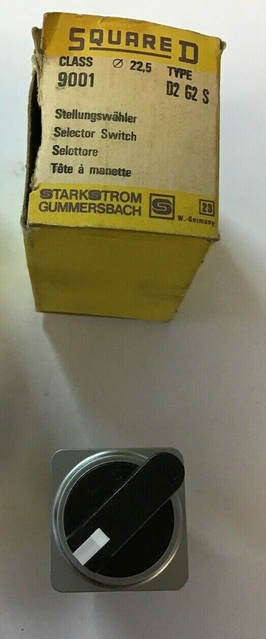 SQUARE D 9001 D2G3S, D3G2S, D2G2S SELECTOR SWITCH***LOTOF3***