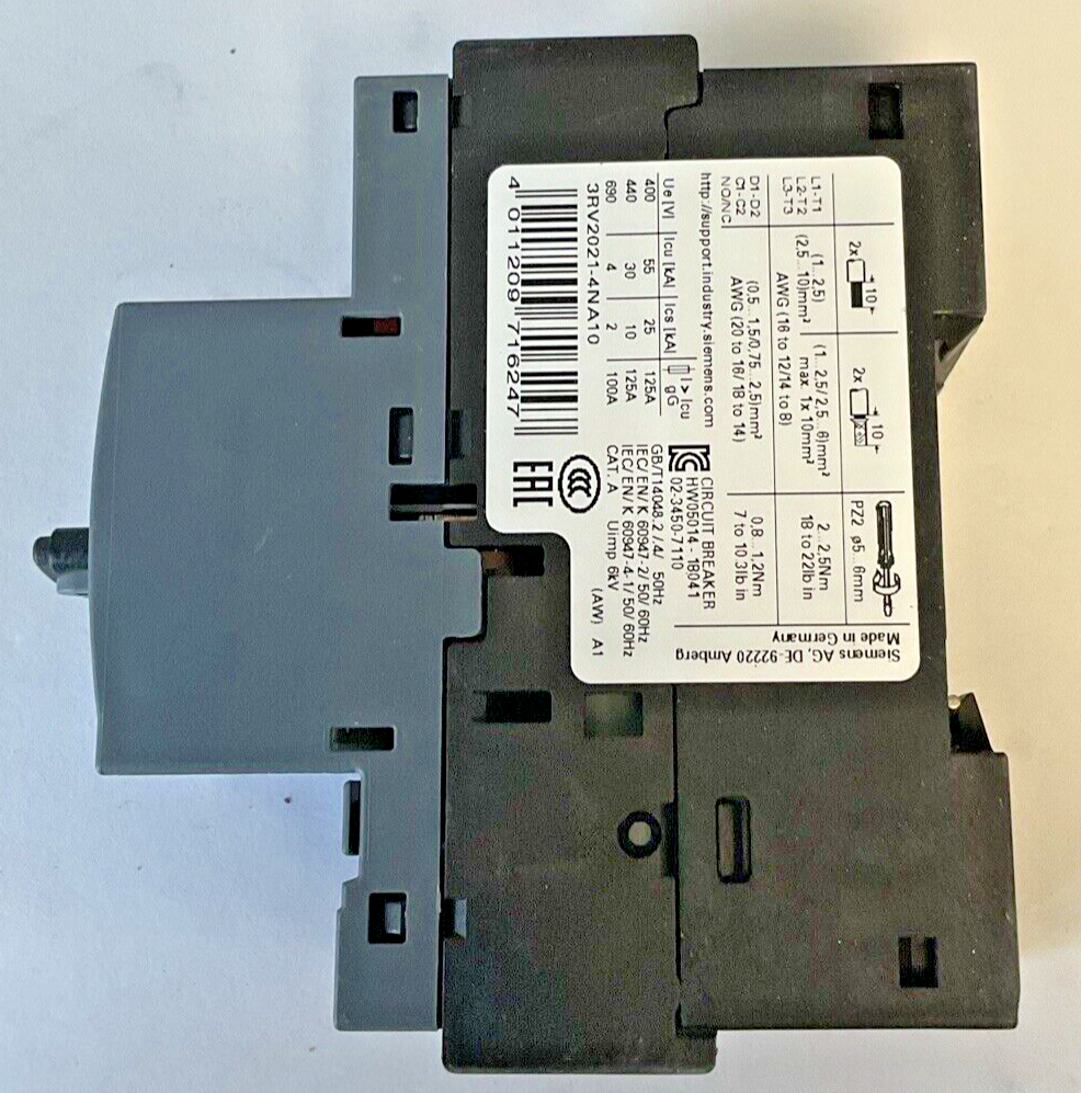 SIEMENS 3RV2021-4NA10 MOTOR CONTROL 23-28A