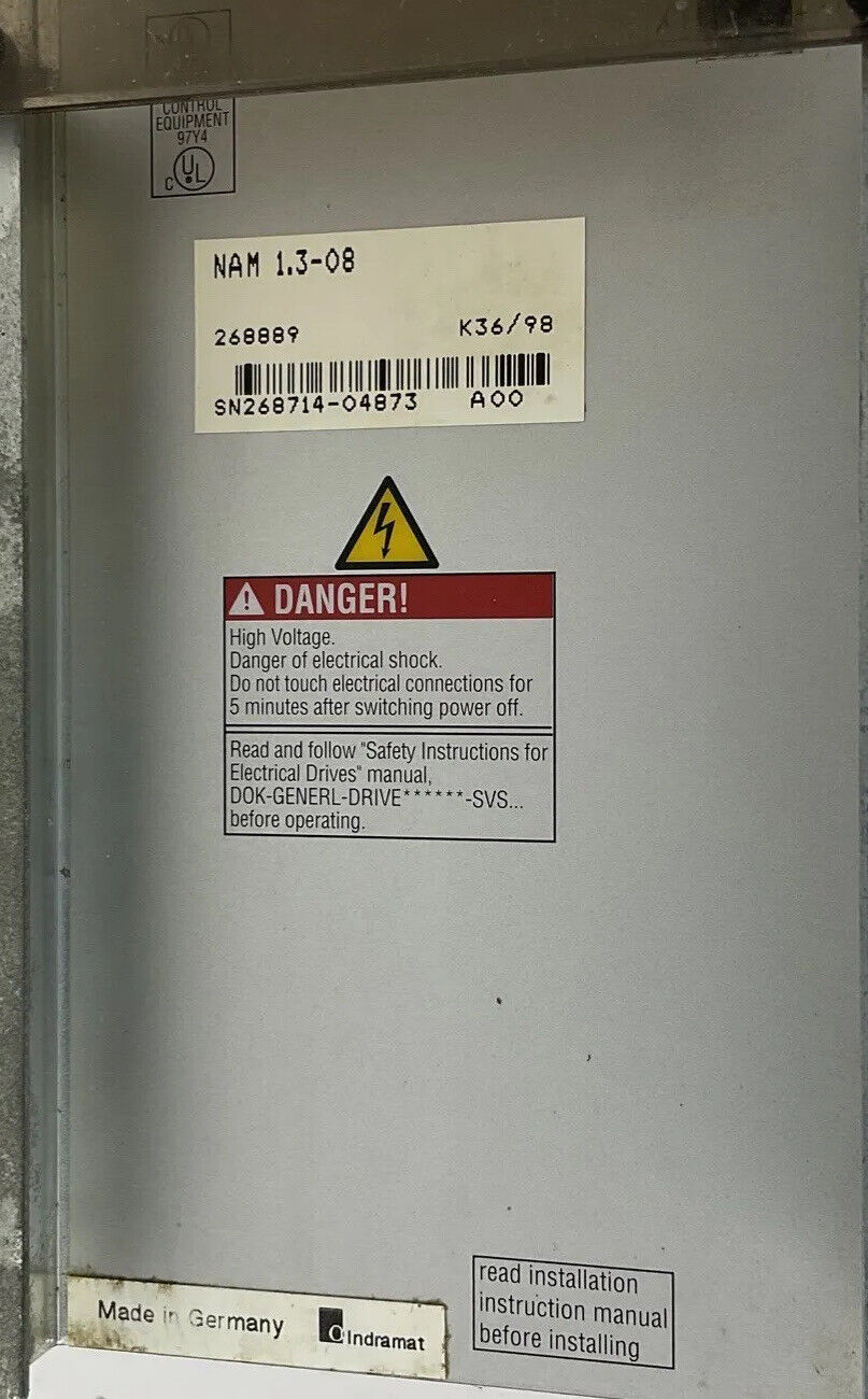 IINDRAMAT NAM 1.3-08 AC SERVO LINE FORMER