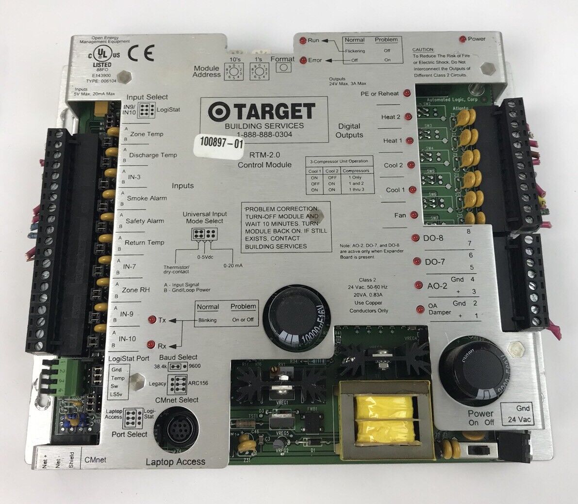 TARGET/AUTOMATED LOGIC E143900 TYPE 006104 CONTROL MODULE