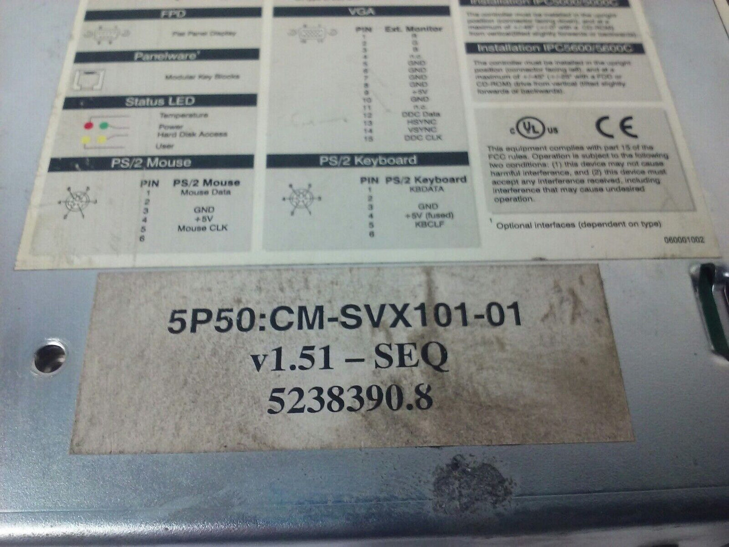 BR AUTOMATION 5P50:CM-SVX101-01 IPC5000/5600/5000C/5600C
