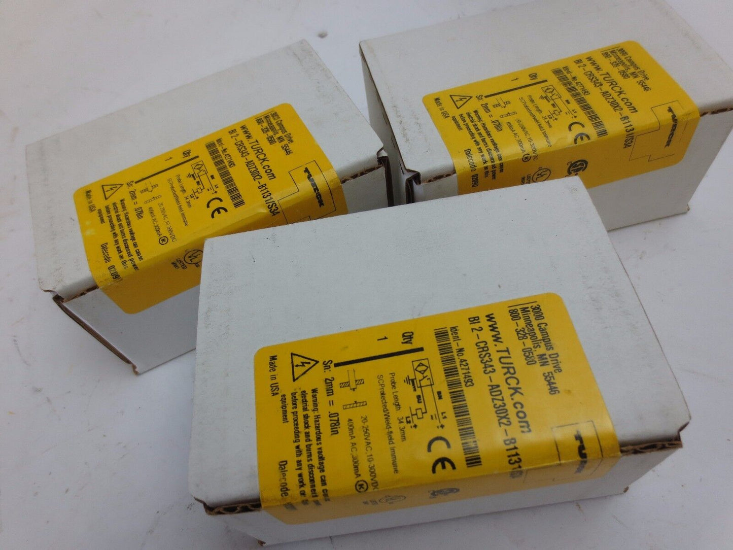 TURCK BI2CRS343-ADZ30X2-B1131/S34 INDUCTIVE PROXIMITY SENSOR - NEW SURPLUS