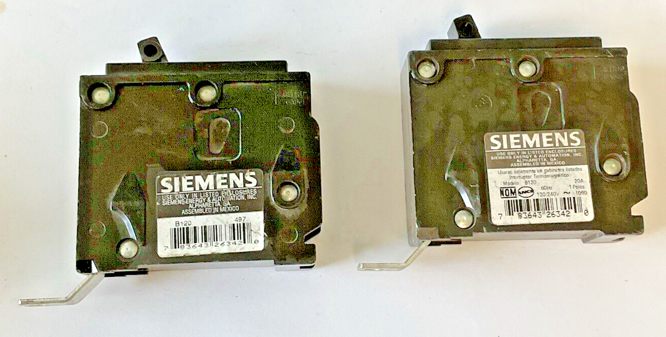 SIEMENS B120(2X) AND B115(1X) CIRCUIT BREAKER TYPE BL 120/240VAC***LOTOF2***