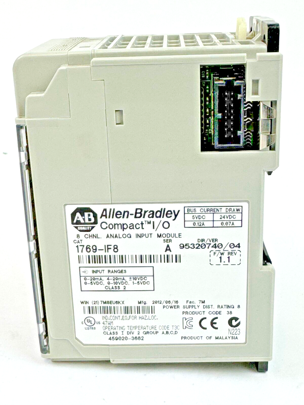 ALLEN-BRADLEY - 1769-IF8 SER. A F/W DIR/VER 95320740/04 REV 1.1 - COMPACT I/O