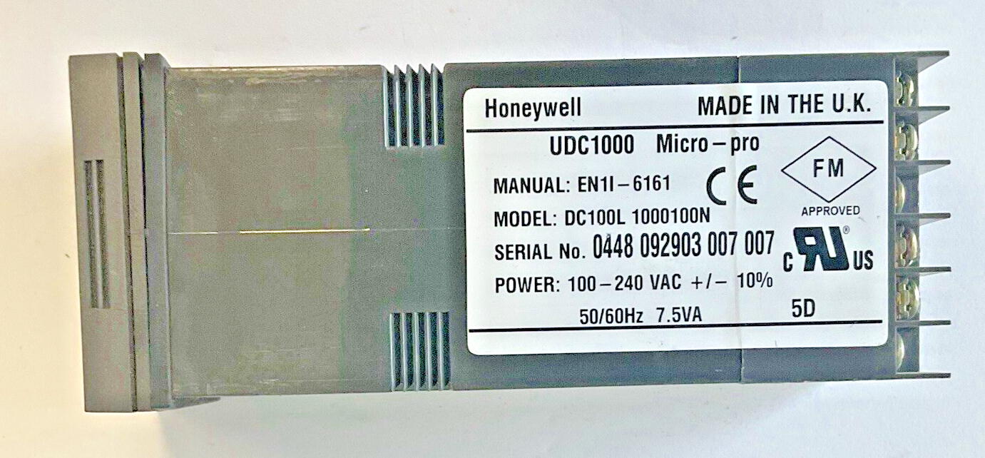 HONEYWELL UDC100LMICOR-PRO TEMPERATURE CONTROLLER 240VAC 50/60HZ 7.5VA