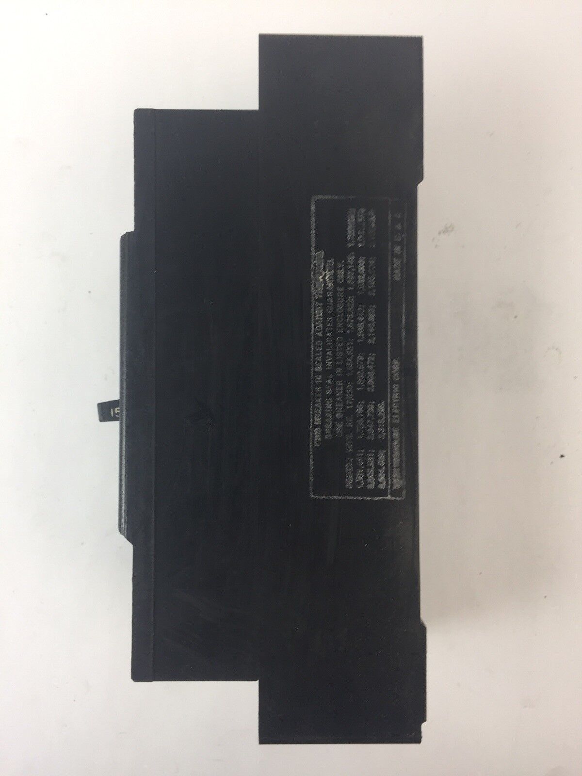 WESTINGHOUSE 1222032 AB DE-ION CIRCUIT BREAKER 15A 600VAC 3 POLE