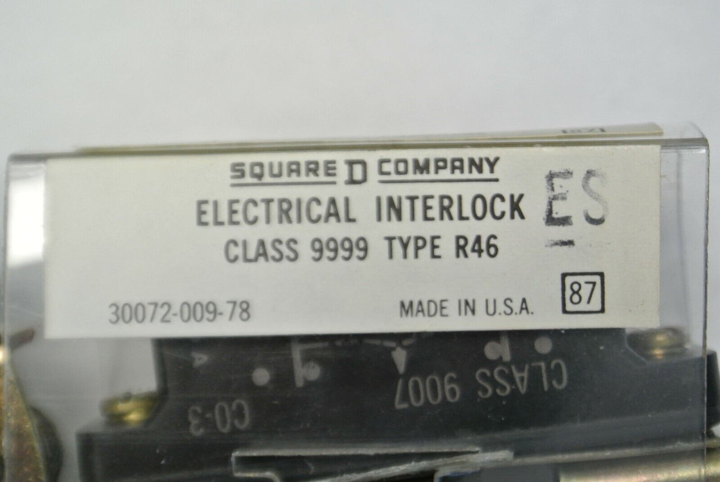 SQUARE D / 9999 R46 / ELECTRICAL INTERLOCK / DPDT / NEW SURPLUS
