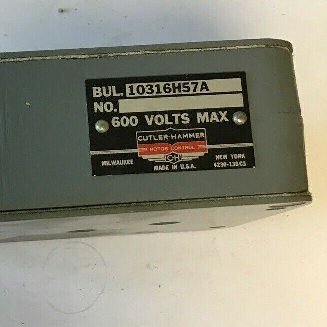 CUTLER HAMMER 10316H57A LIMIT SWITCH 2 1/4LBS 600V RIGHT HAND