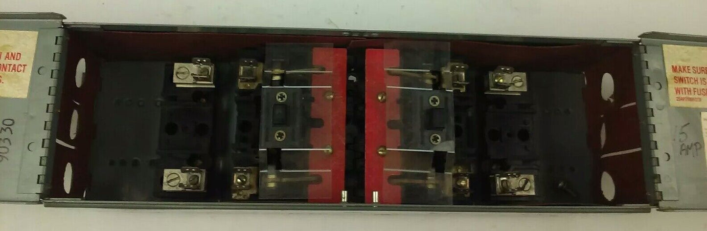 WESTINGHOUSE FDPT2211R SER.B FUSIBLE TWIN PANELBOARD SWITCH 30A 240V 2P 7.5HP